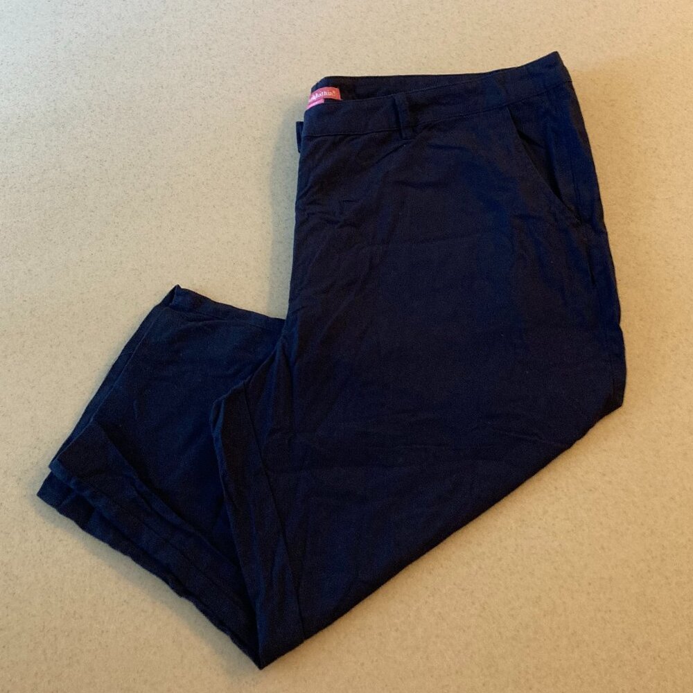 Woman Within NWOT Dark Blue Capris Women Size 24W